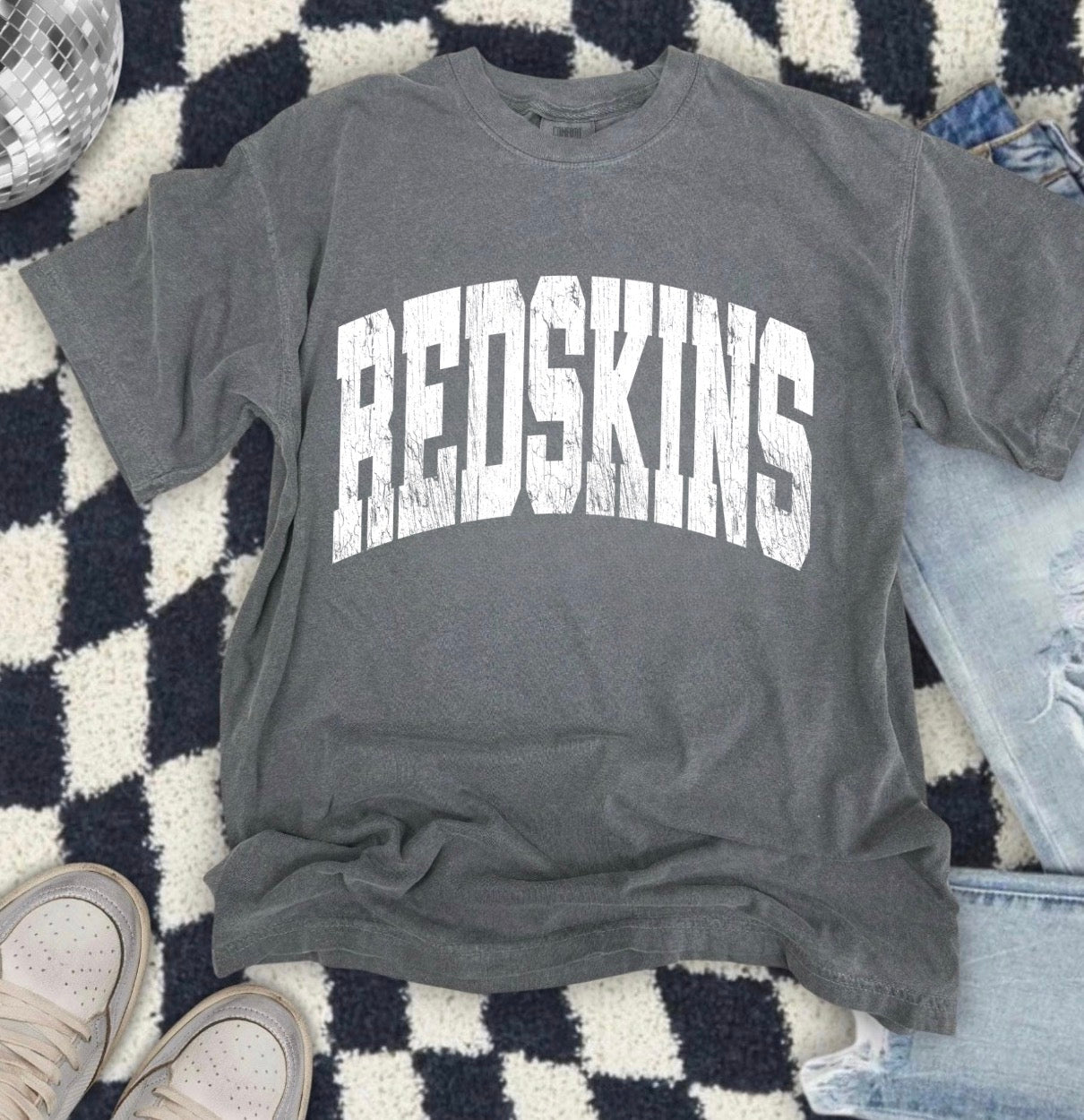 Redskins Distressed Basic Pepper Tee