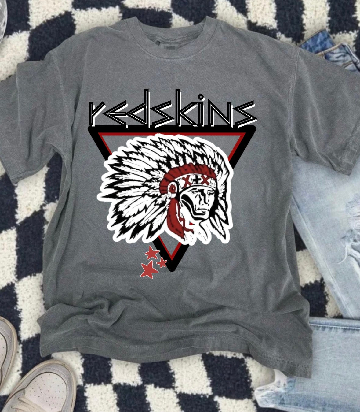 Redskins Triangle Retro Pepper Tee