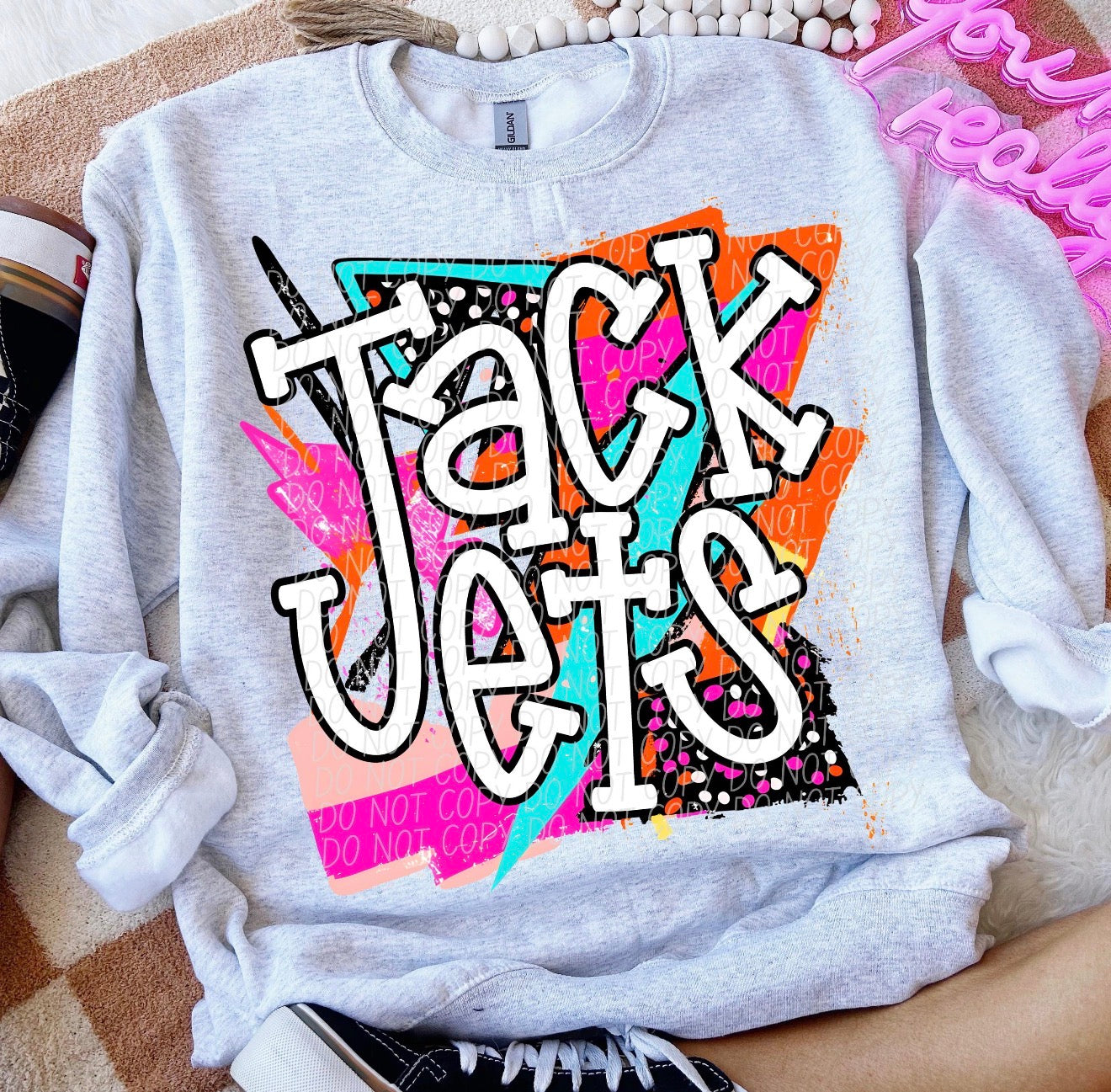 Colorful Retro Jackets Grey TEE
