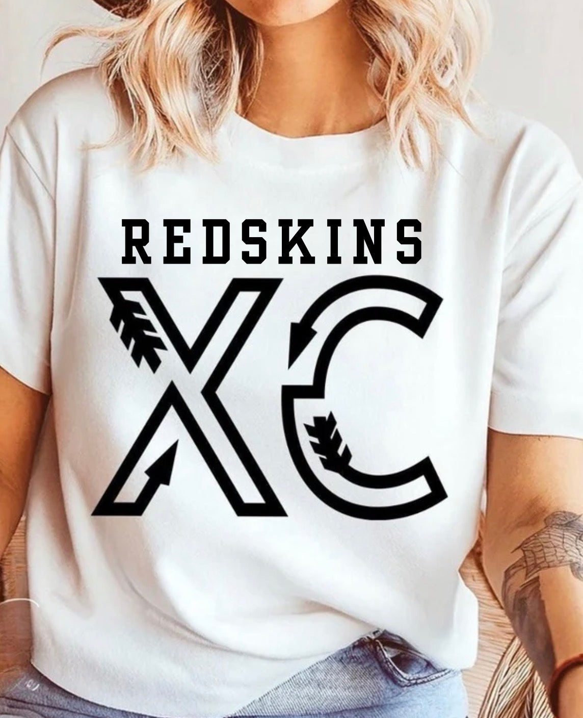 Cross Country Redskins Ivory Tee