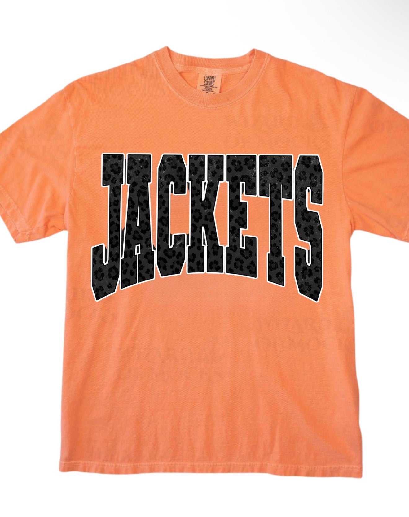 Black Leopard Jackets Orange Tee