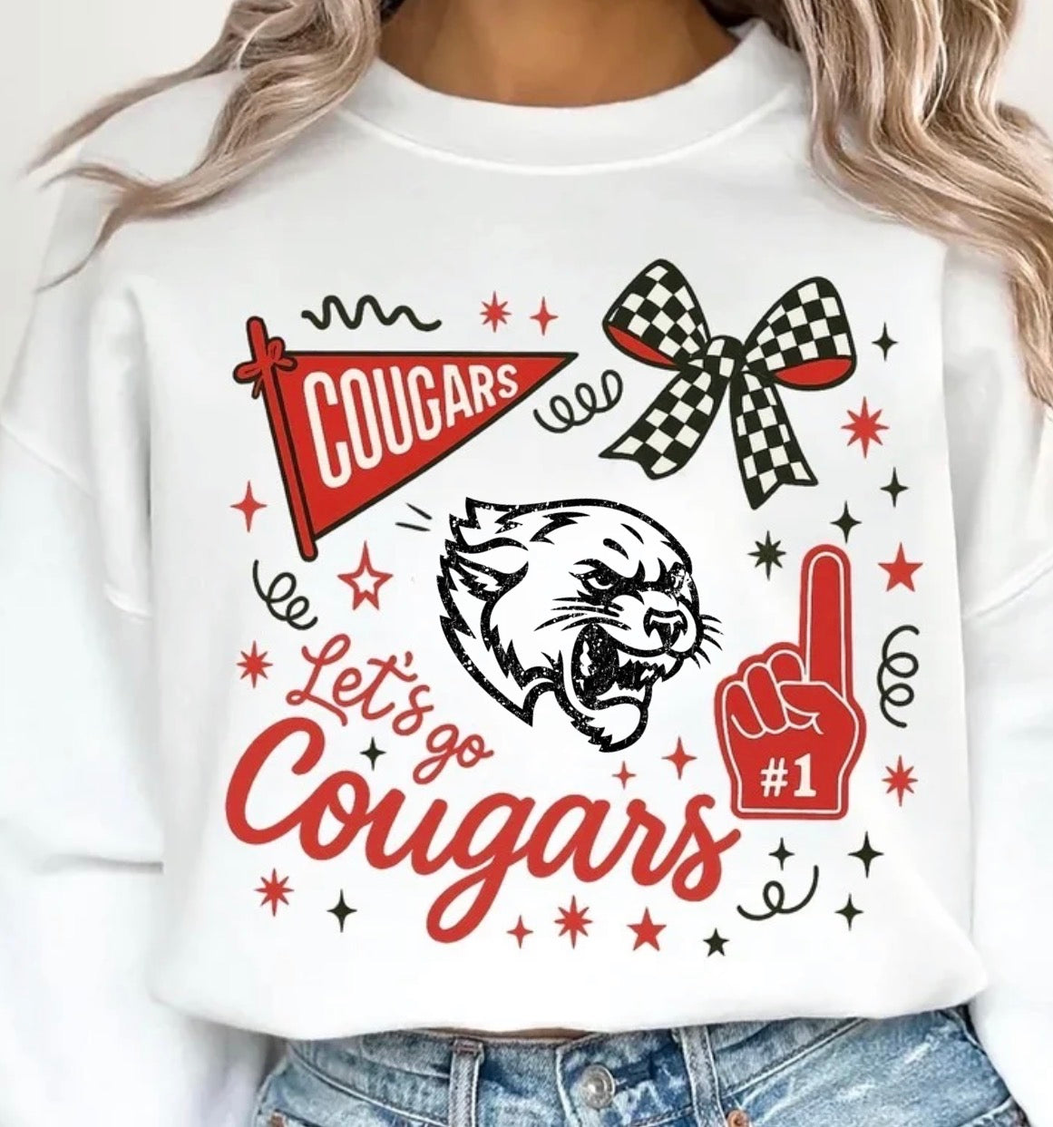 Cougars Collage Flag Tee
