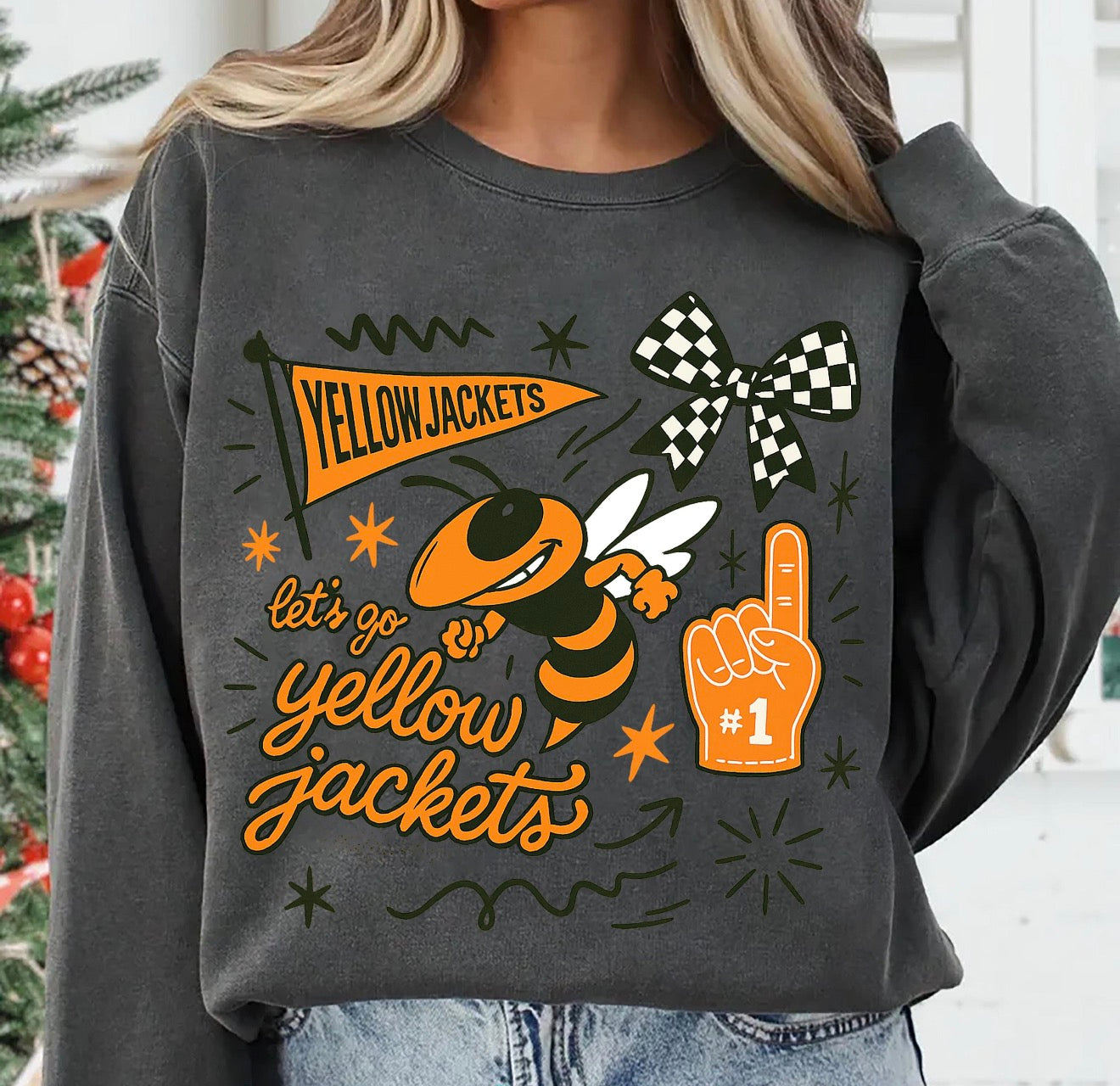Jackets Collage Charcoal Sweatshirt