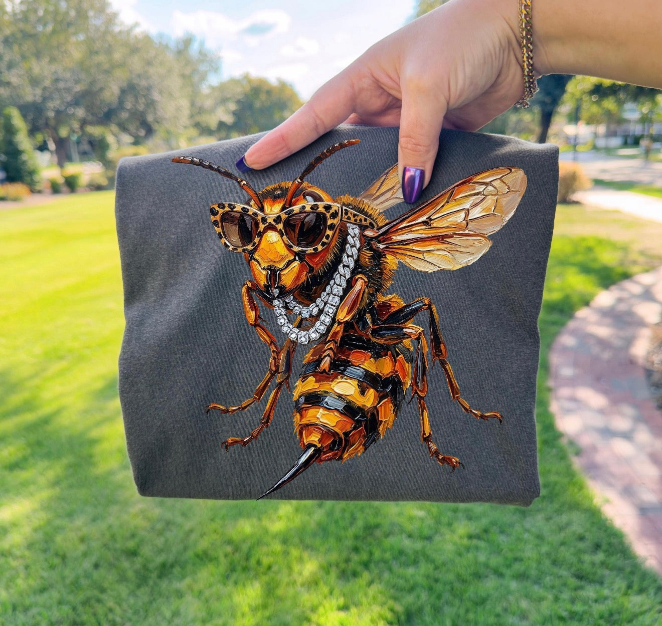 Boujee Glam Yellow Jacket Pepper Tee