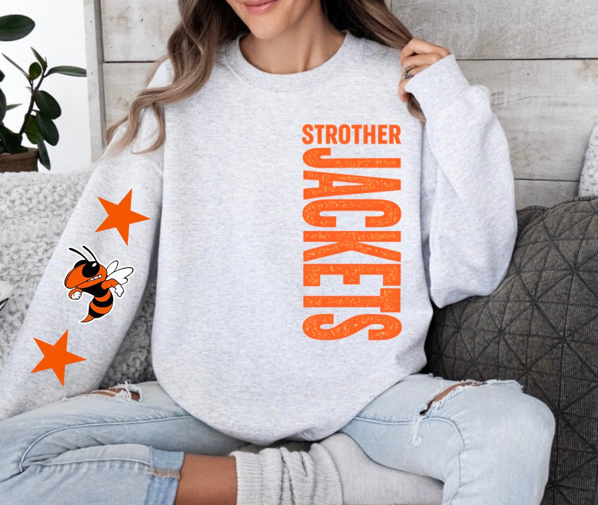Strother Jackets Sideways Mascot With Stars Ash Grey