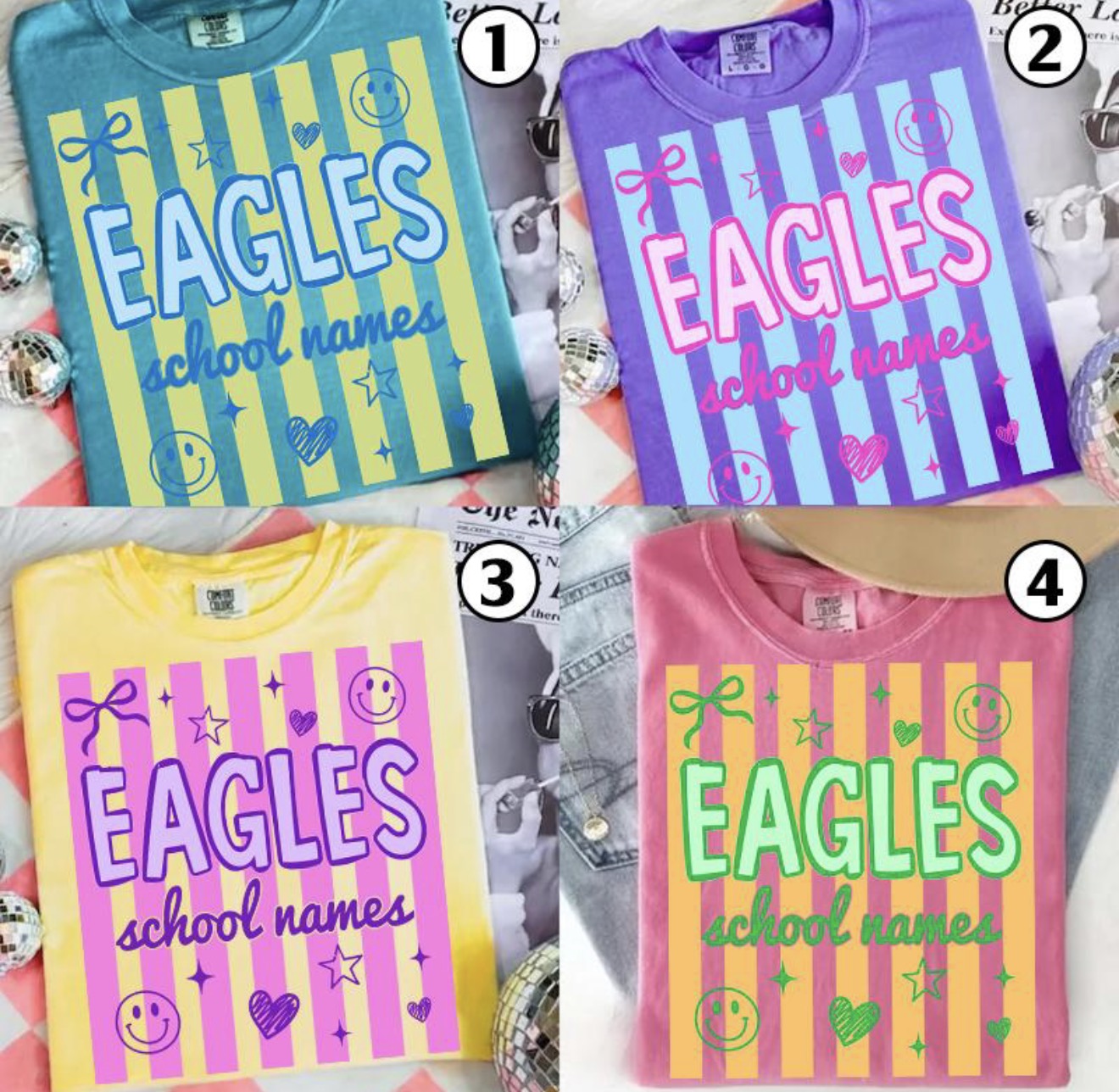 **custom** Colorful Stripes Doodle Art Mascot Tee