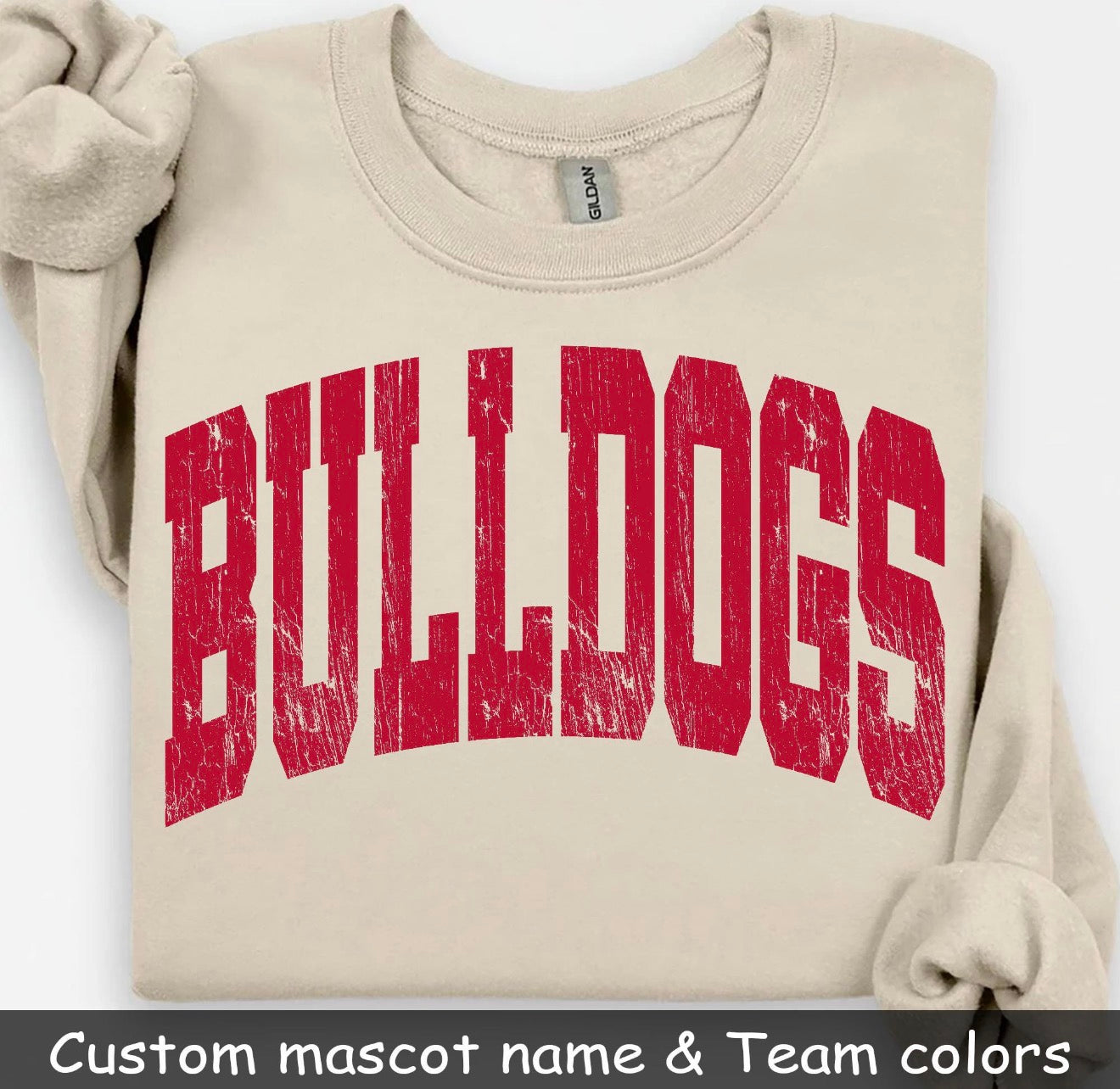 **custom** Varsity Font Mascot Tee