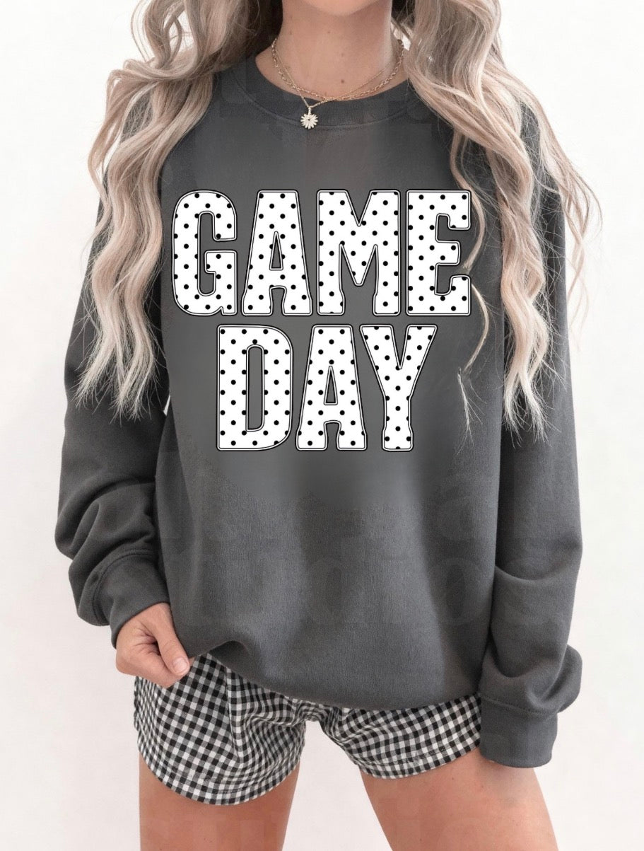 Polkadot Game Day Charcoal Sweatshirt