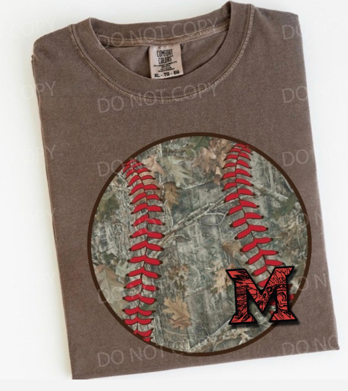 Brown Camo Baseball M Redskins Tee