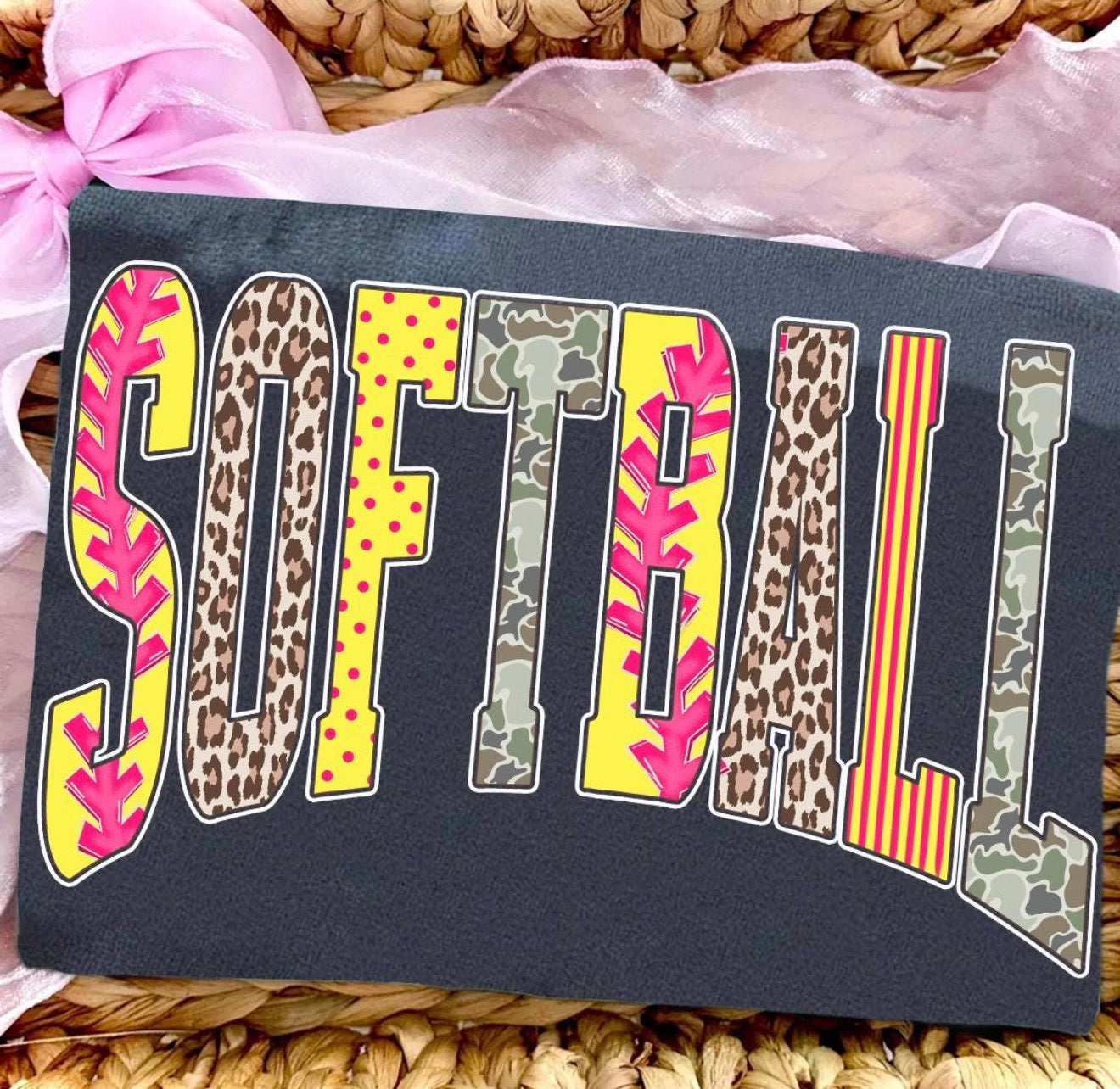 Pink Lace softball Pepper Tee