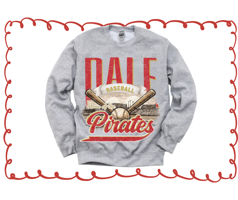 Sport Grey Retro Dale Baseball Sweatshirt