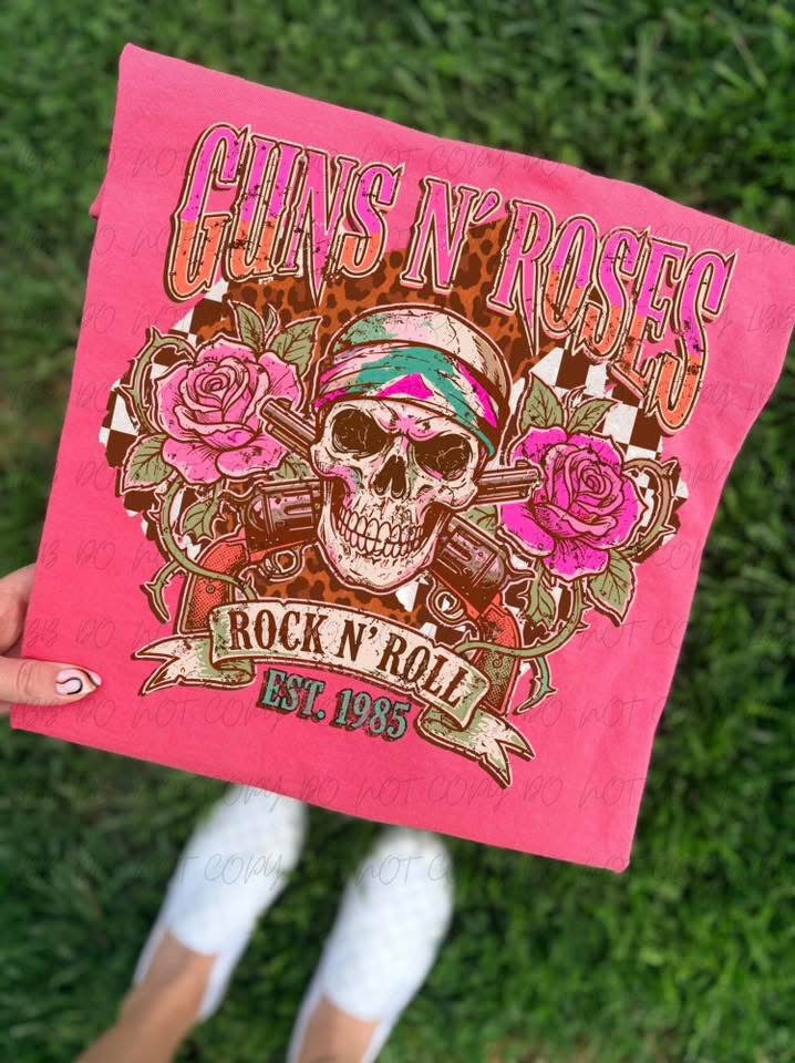 Guns N Roses Band Tee CC Pink