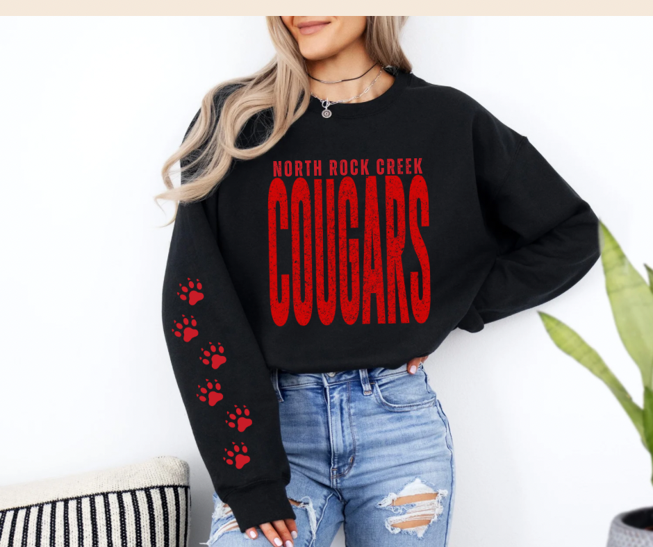 Oversized Cougars Paw Print Sleeve