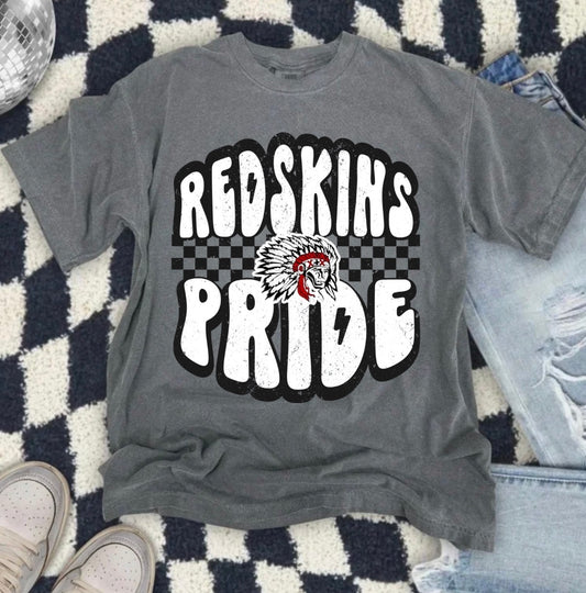 Redskins Pride Bubble Font Pepper Tee