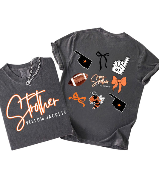 9 Spot Football Fan Front and Back Tee