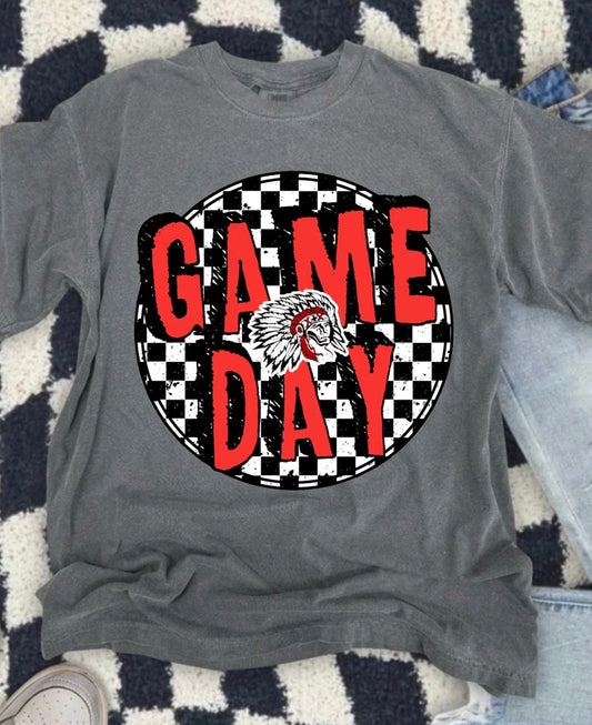 All Sport Game Day Redskins Checkered Pepper Tee