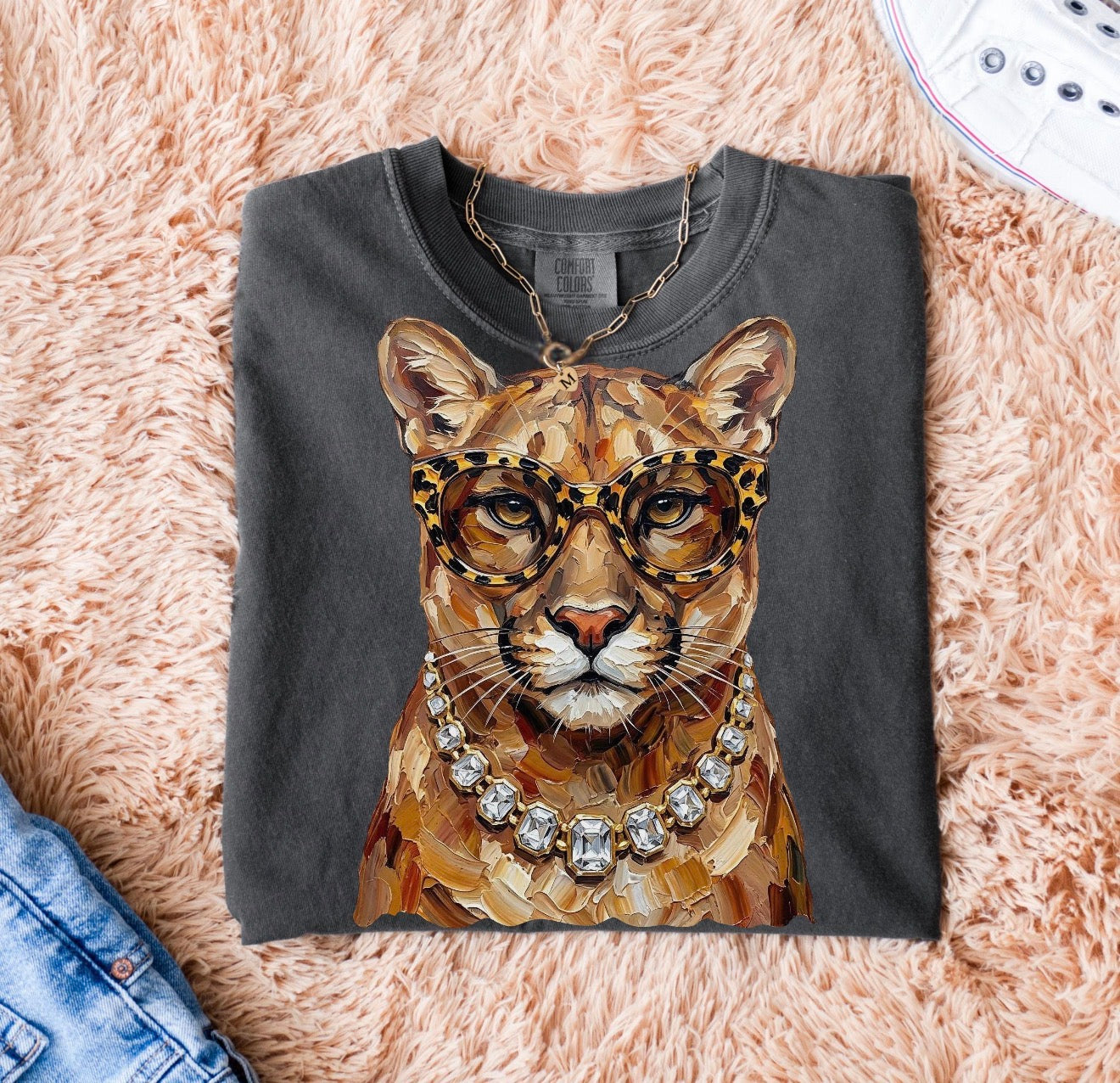 Boujee Glam Coug pepper Tee