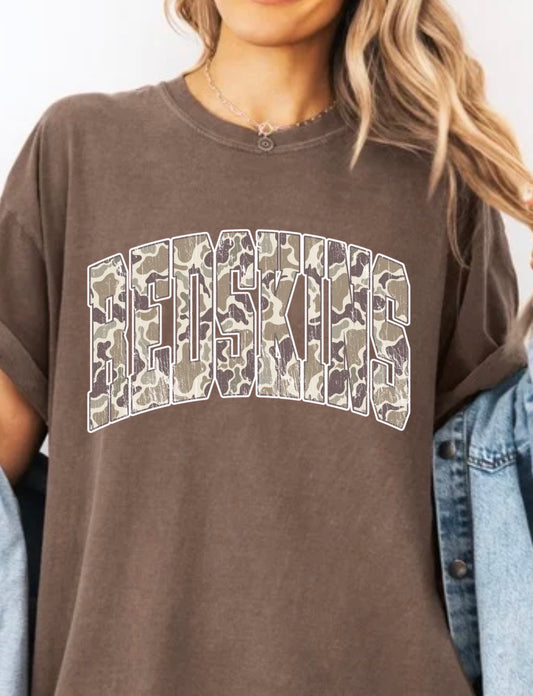 Redskins Camo Brown Tee