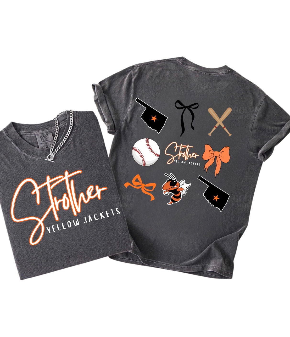9 Spot Baseball Fan Front and Back Tee