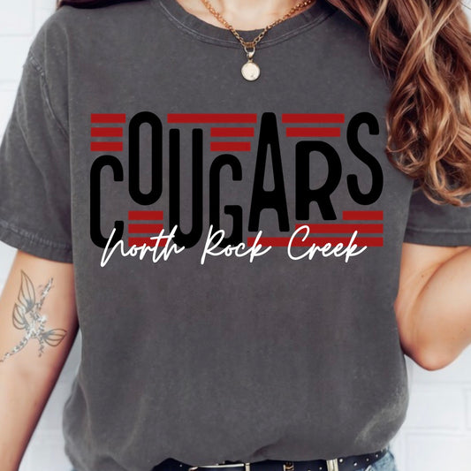 Cougars Stripe Uneven Tee
