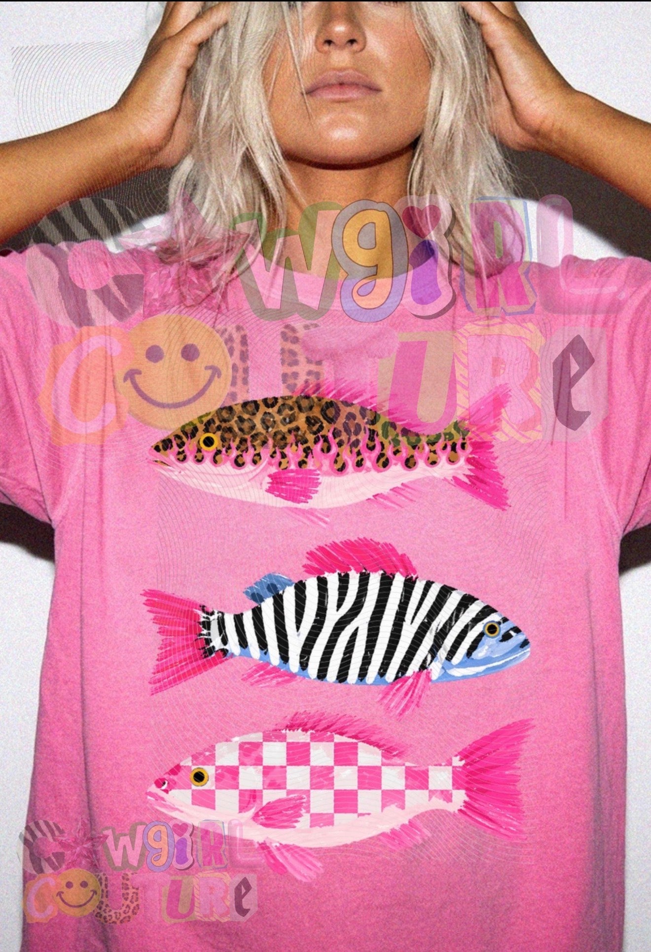 Pink Fish Edgy Tee