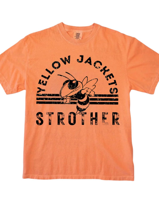 Yellow Jackets Strother Stripes Orange Tee