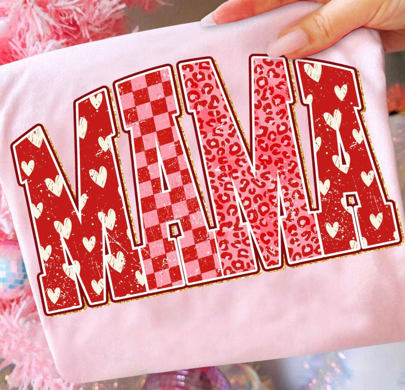 Mama Pink Checkered