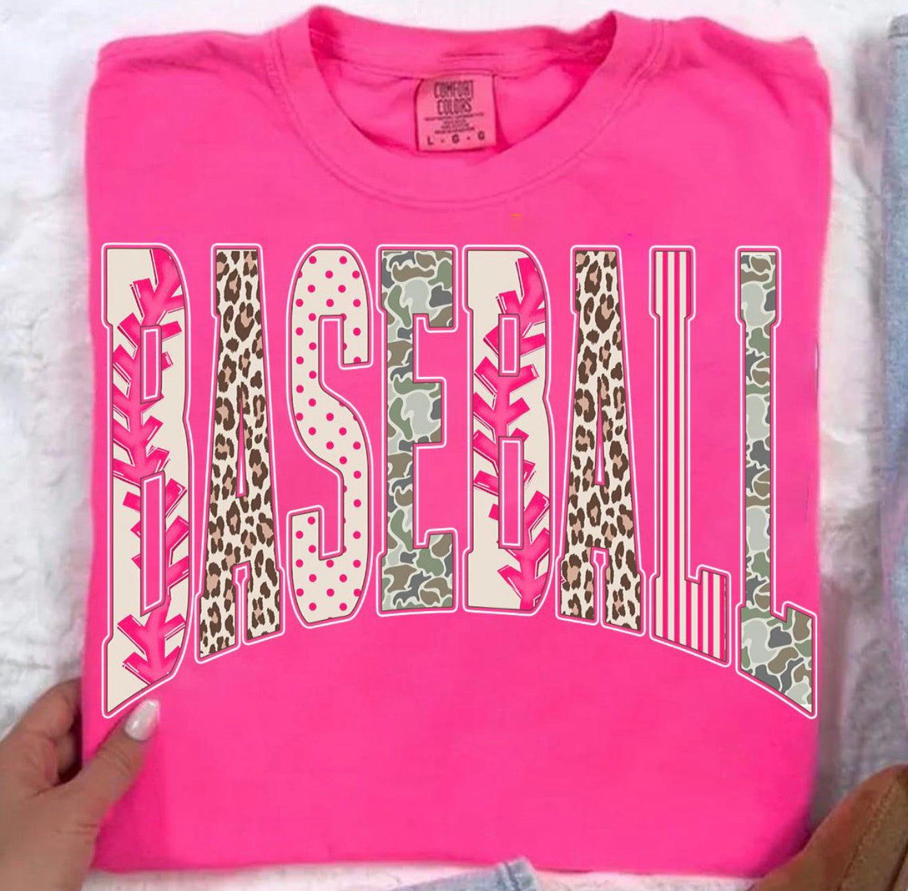 Pink Lace Baseball Pink Tee