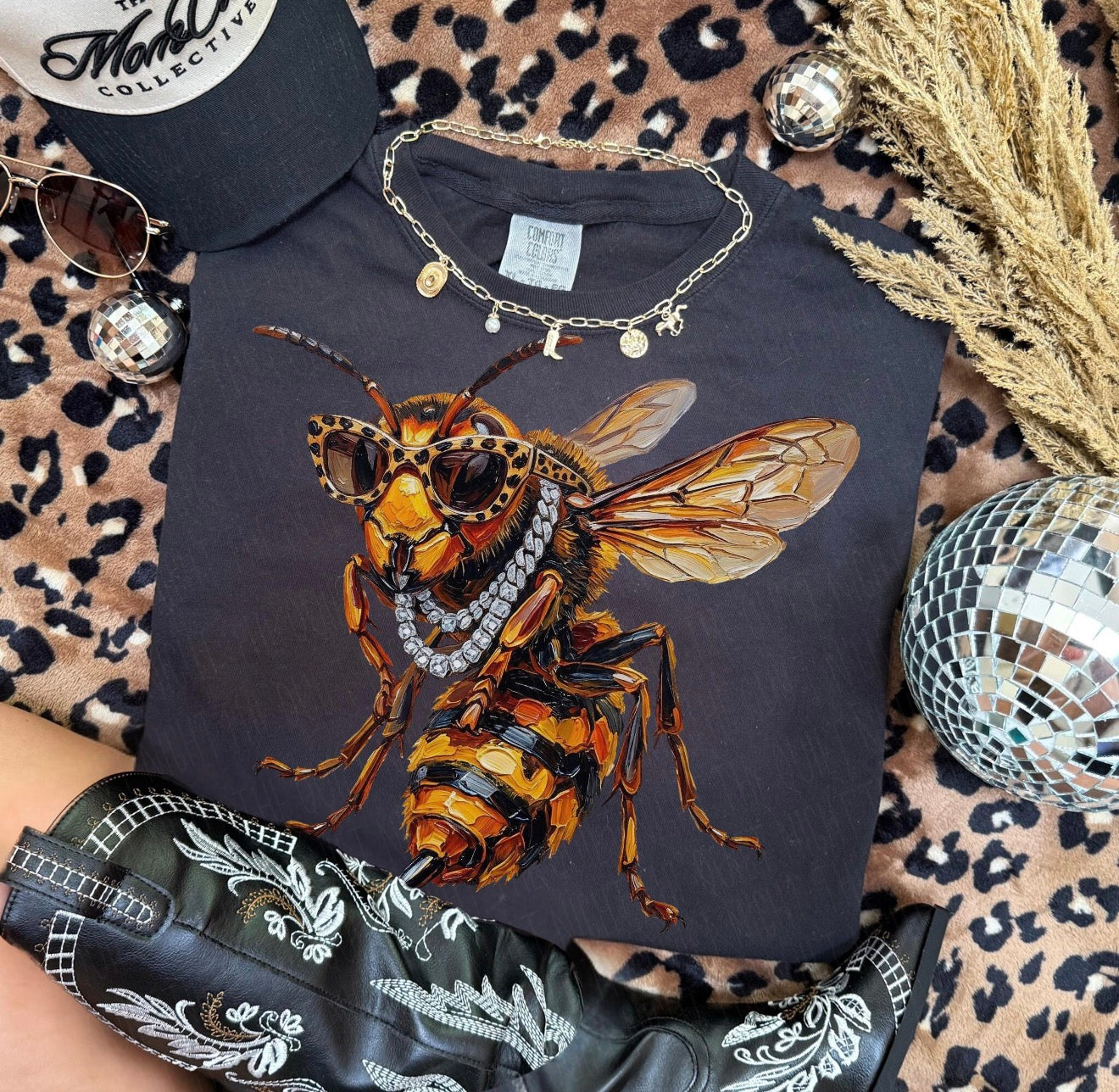Boujee Glam Yellow Jacket Pepper Tee