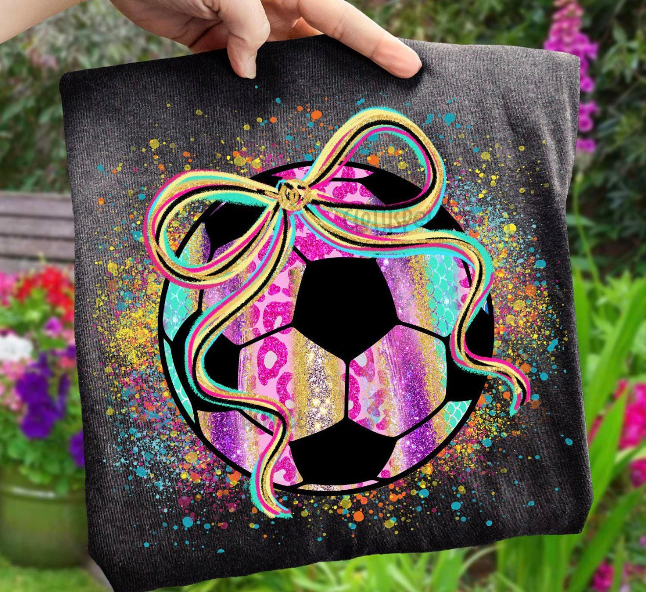 Colorful Spray Paint Soccer Tee YOUTH