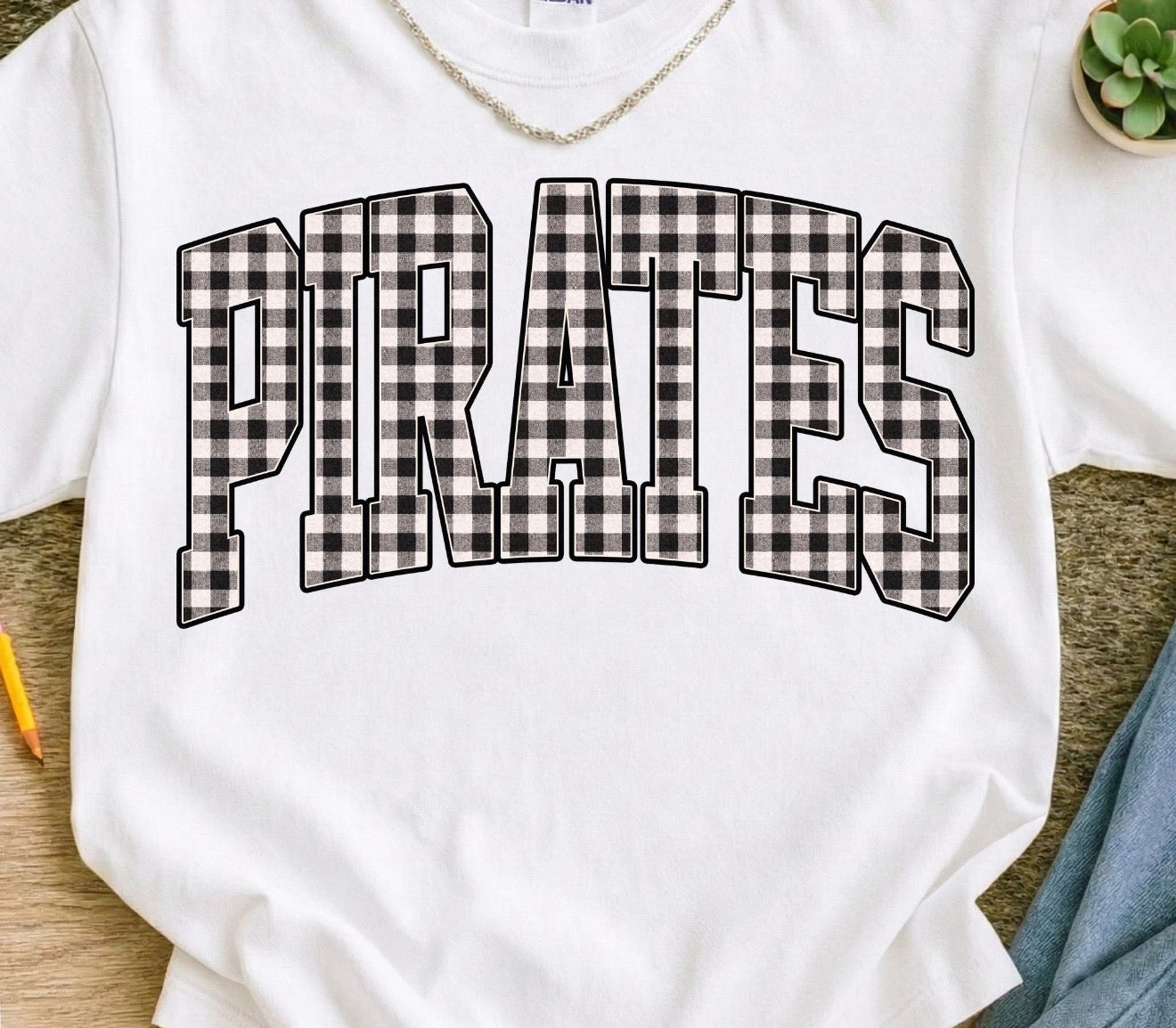 Pirates Gingham Tee