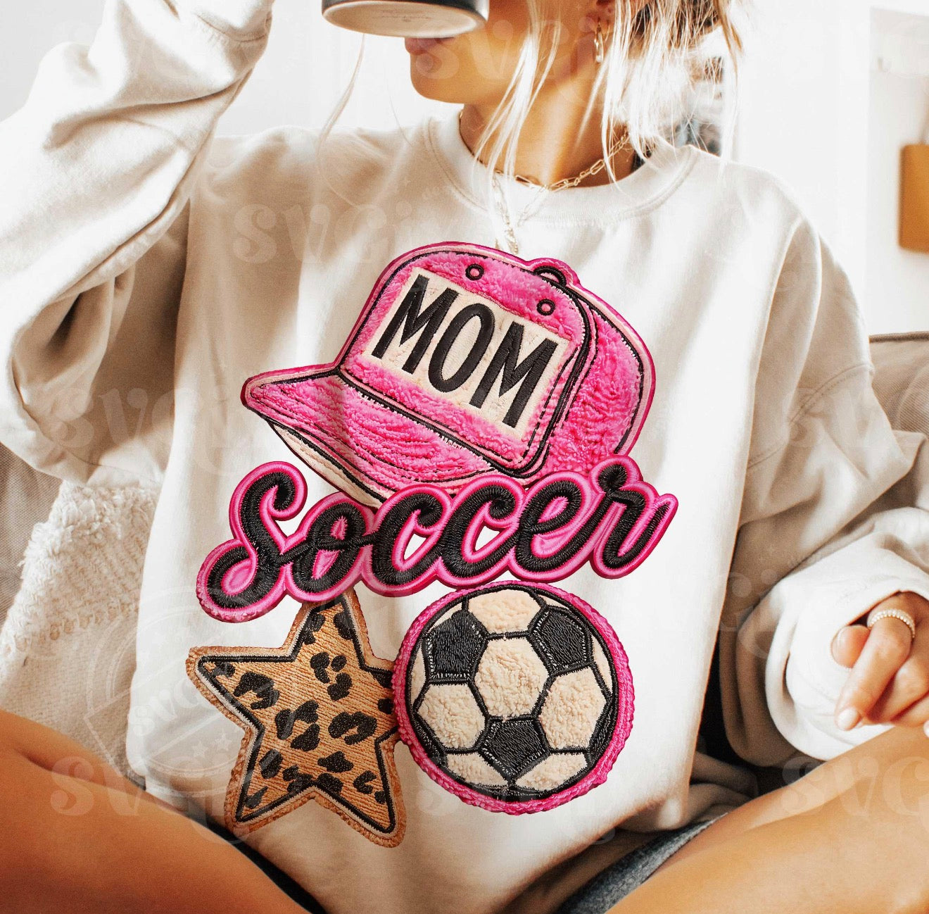 Pink Hat Soccer Mom HOODIE