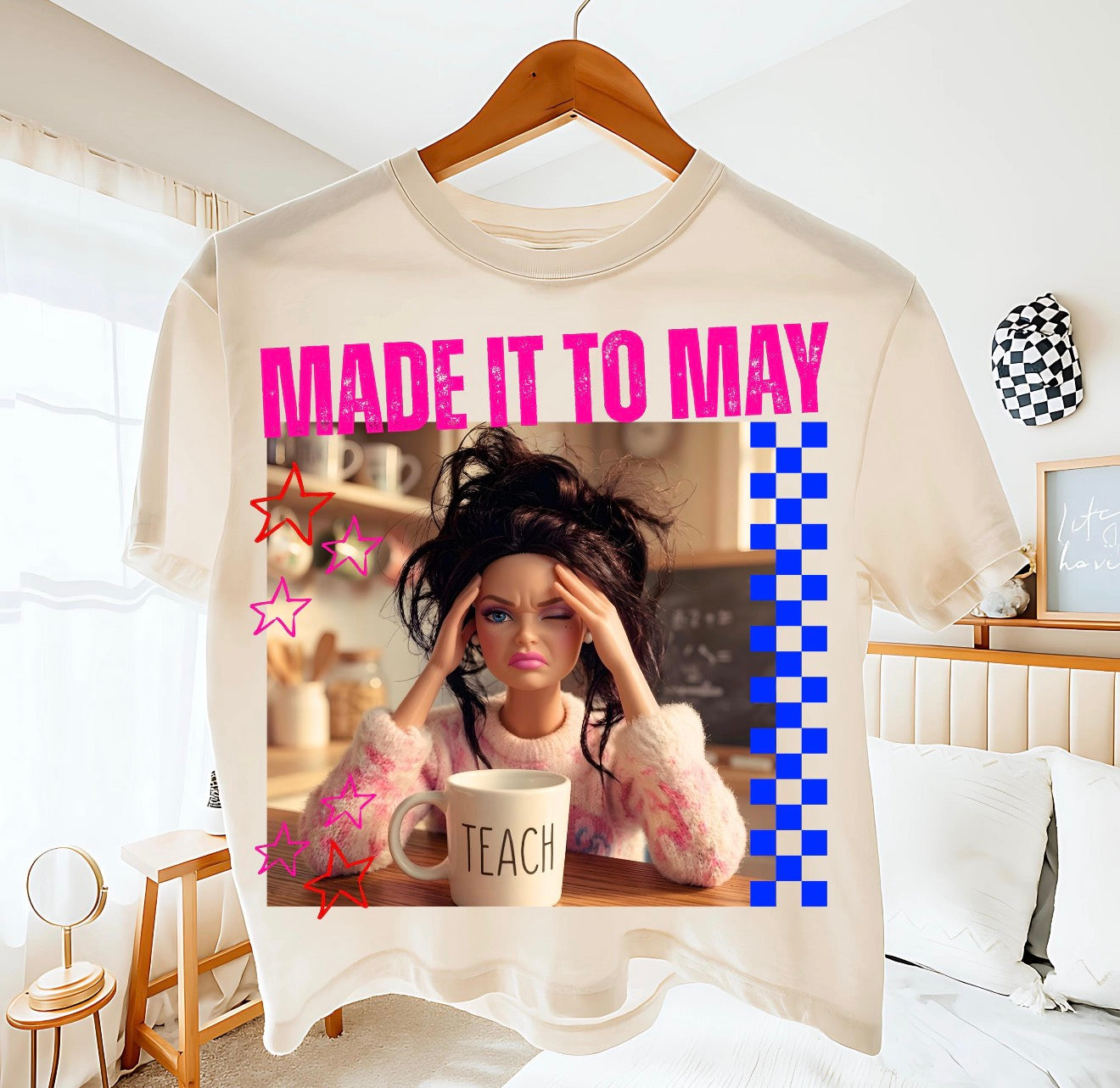 Exhausted Barbie Teacher Tee