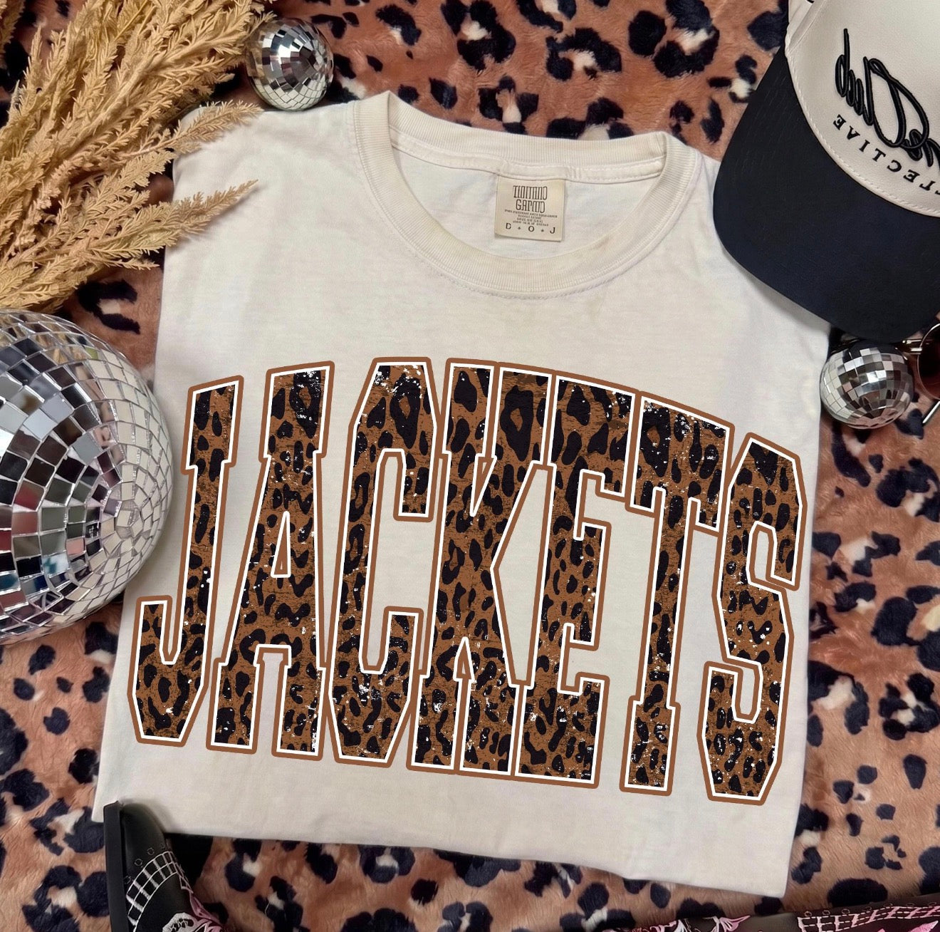 Brown Leopard Jackets Ivory Tee