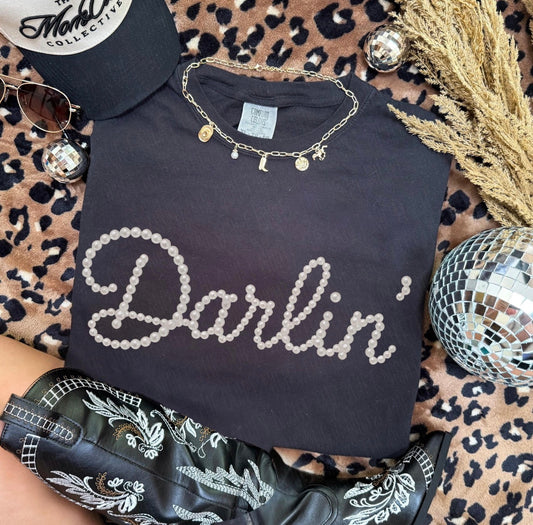 Pearl Darlin’ CC Black Crop Tee