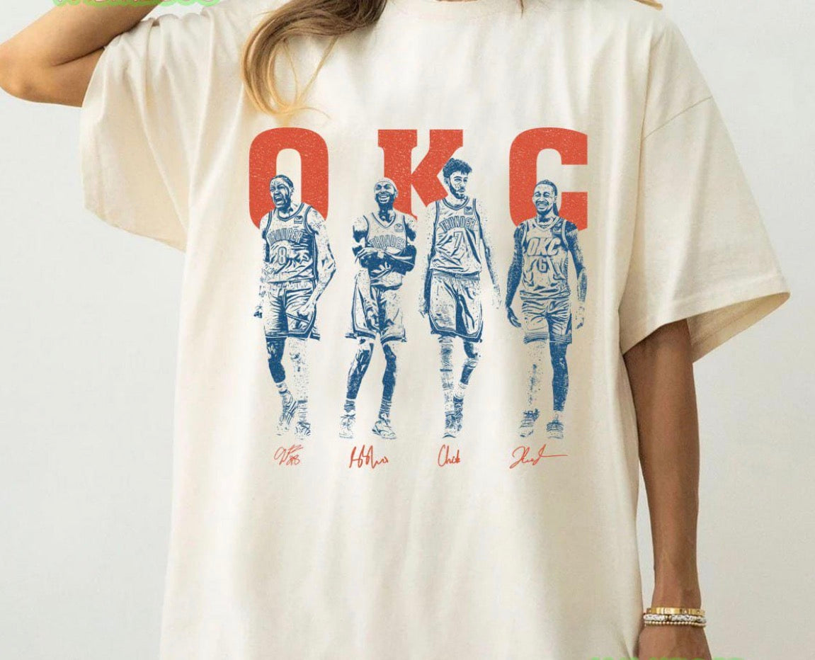 OKC Thunder Half Tone Color Tee