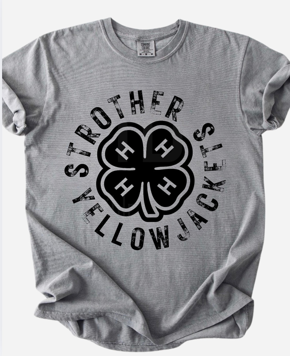 Strother Yellow Jackets 4H Grey Tee