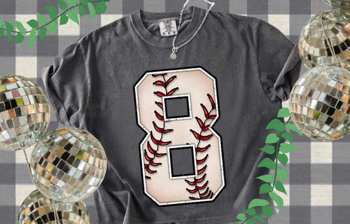 Custom** bsbll/sftbll Number Cropped Tee