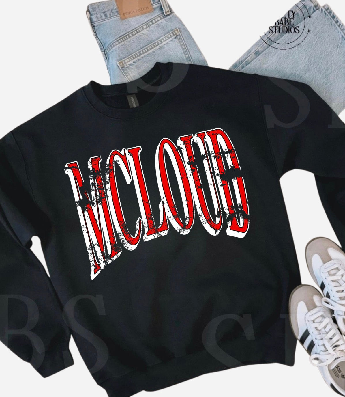 Mcloud Distressed Black Sweatshirt