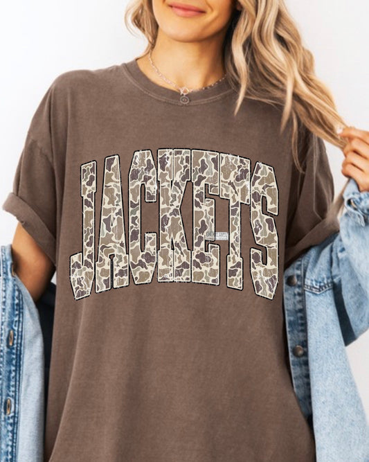 Brown Jacket Camo Tee