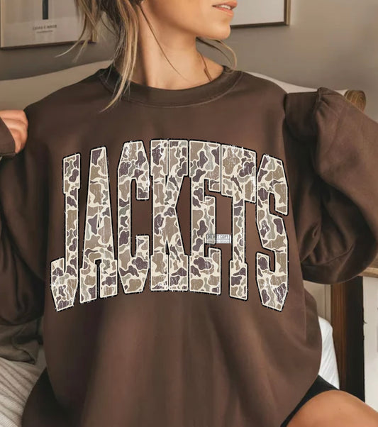Brown Camo Jackets Sweatshirt