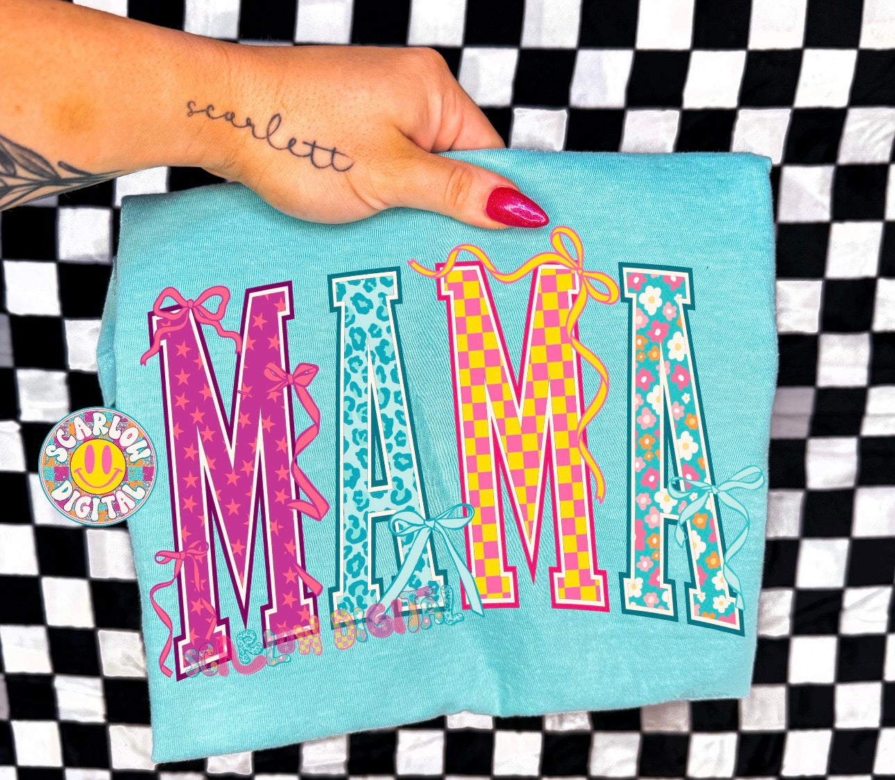 Mama Blue Bows