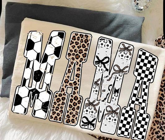 Mama Soccer Leopard Tee