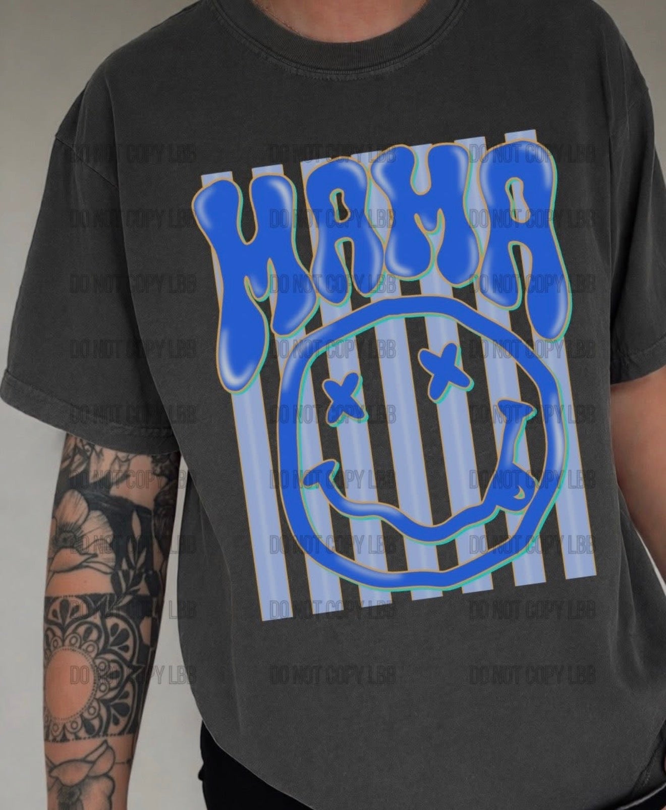Blue Mama Stripes Tee