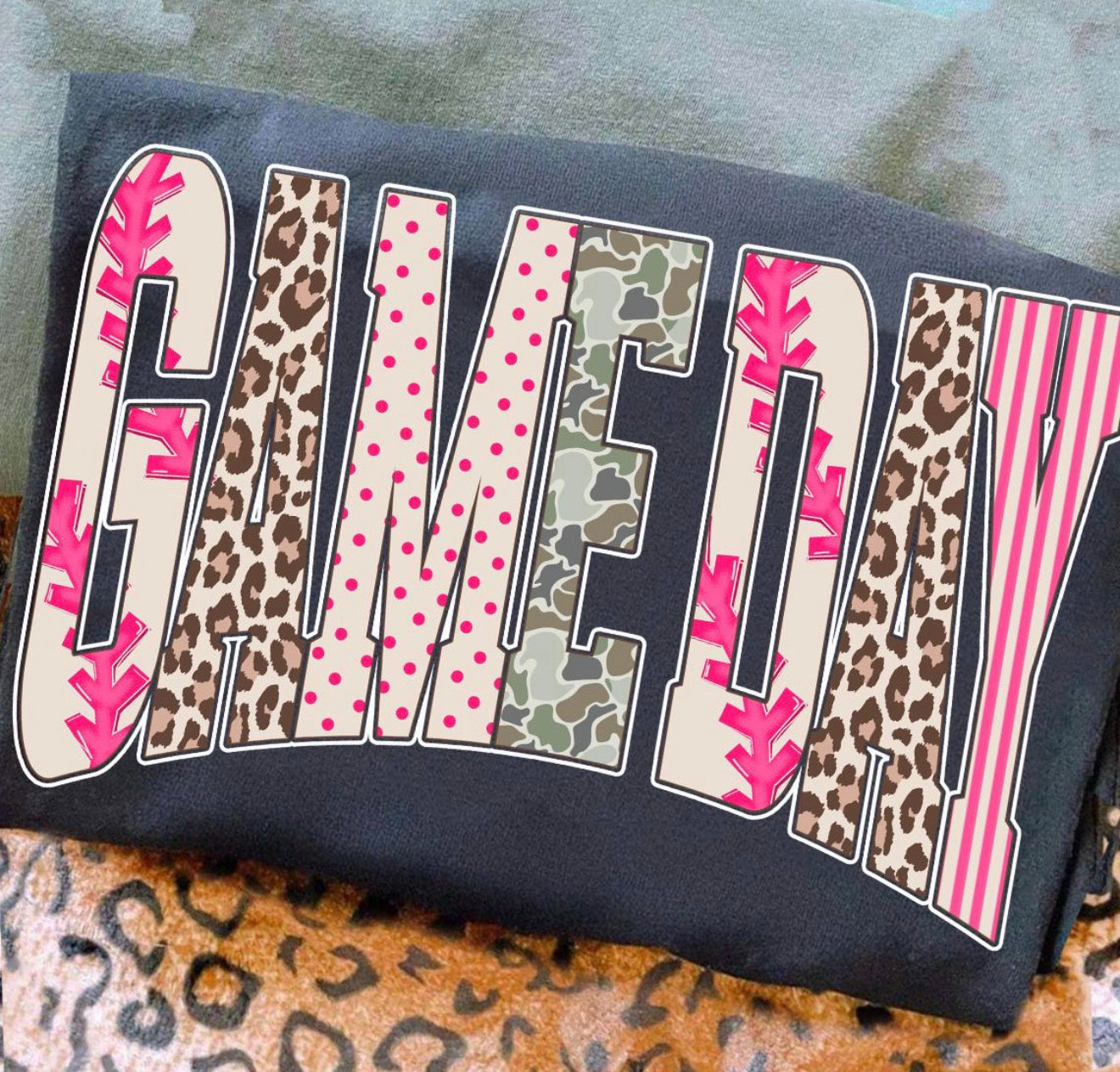 Pink Lace Gameday Pepper Tee