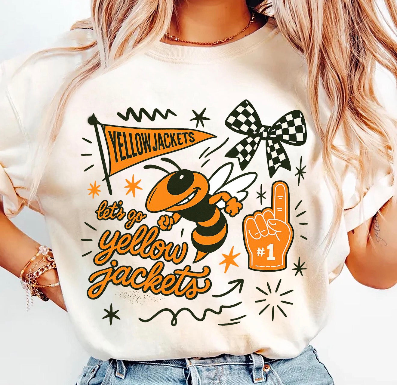 Jacket Collage Ivory Tee