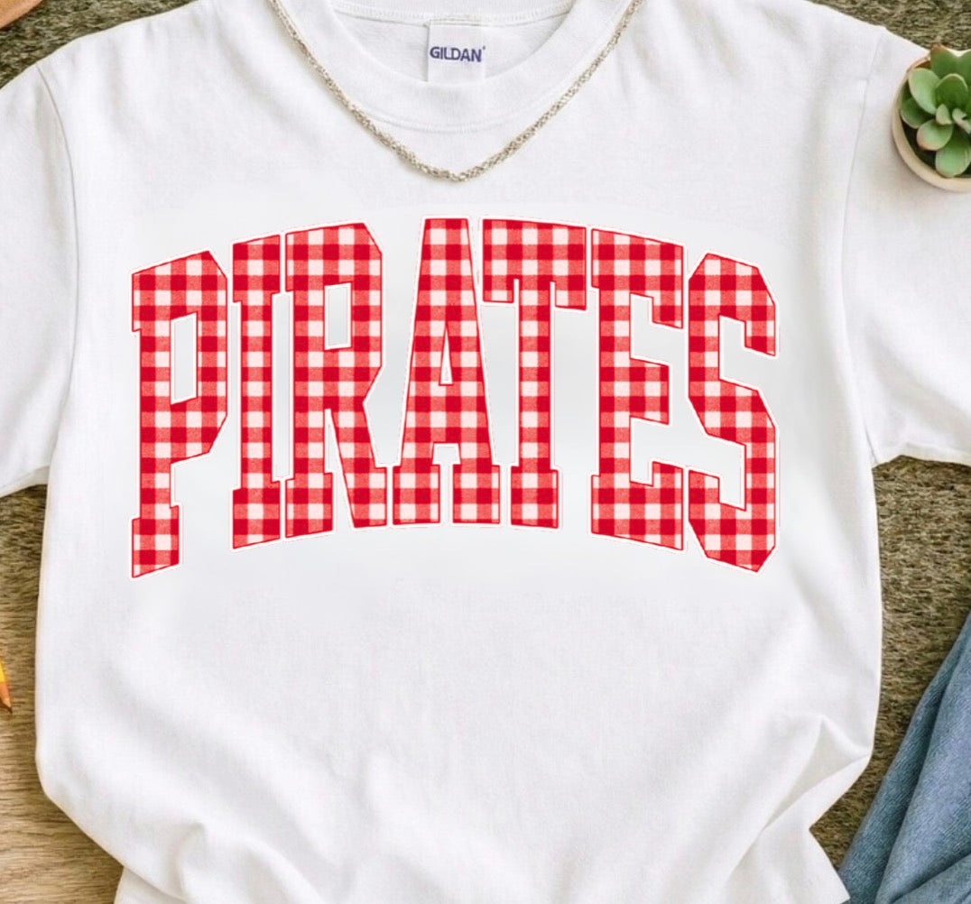 Pirates Red Gingham Tee
