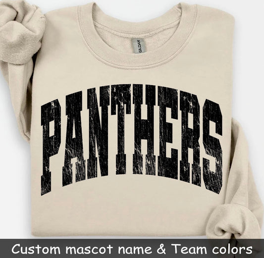 **custom** Varsity Font Mascot Tee