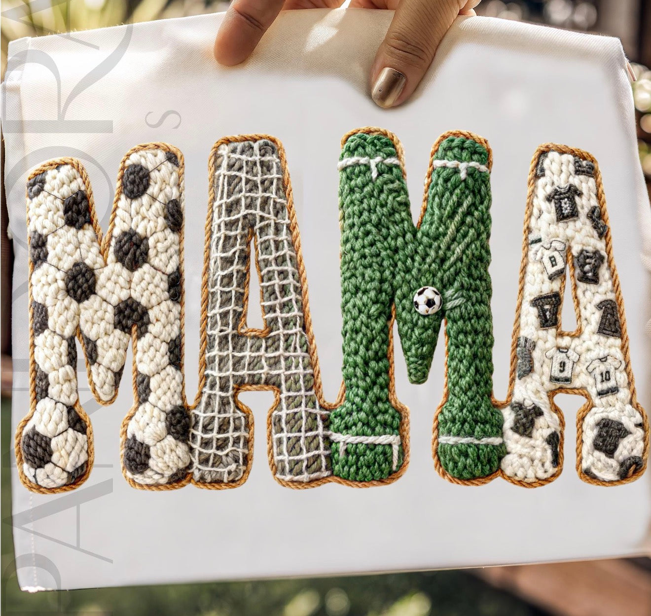 Mama Soccer Field Goal Tee