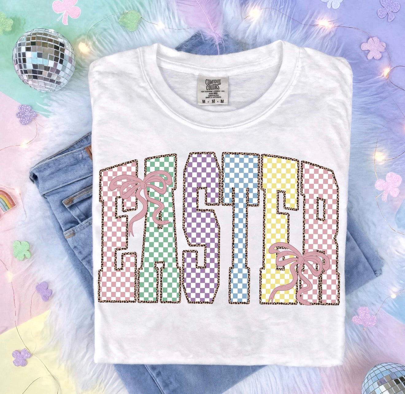 Easter Pastel Checkered Tee